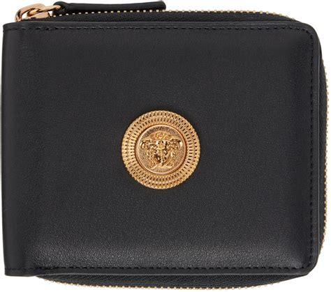 Versace: Black Medusa Biggie Bifold Wallet 